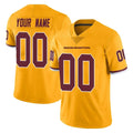 Fenge Custom W.Commanders Gold Limited Color Rush Home Game Any Name & Numbers Stitched Jerseys