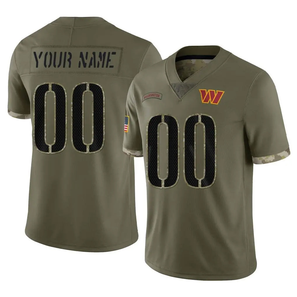 Fenge Custom W.Commanders Olive Salute To Service Limited Home Game Any Name & Numbers Stitched Jerseys
