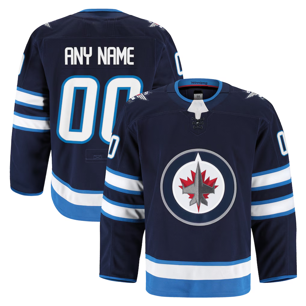 Fenge Custom W.Jets Navy Home Authentic Pro Jerseys