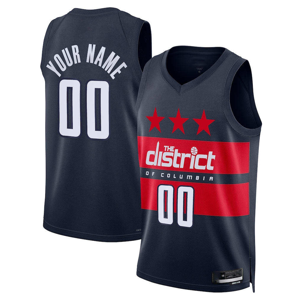 Fenge Custom W.Wizards Navy 2024-25 Swingman Jerseys - Statement Edition