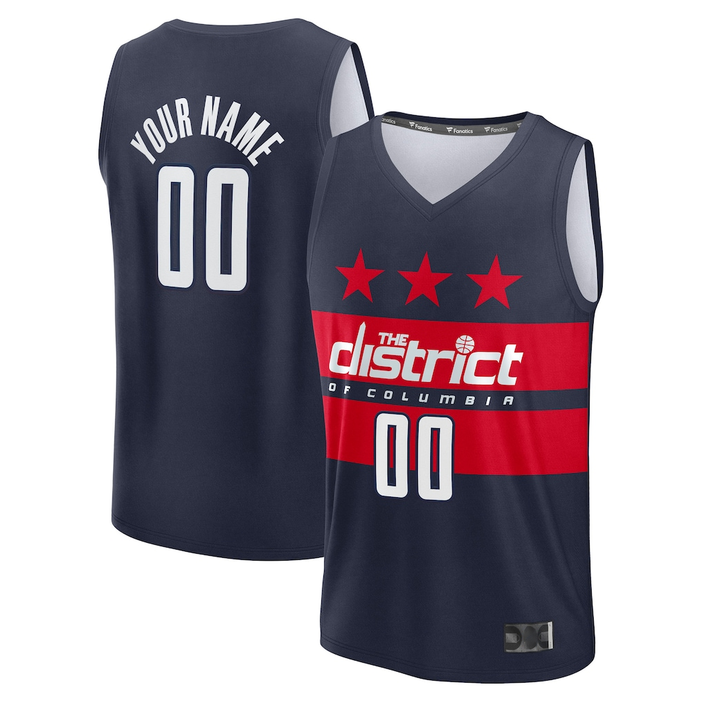 Fenge Custom W.Wizards Navy Fast Break Jerseys - Statement Edition