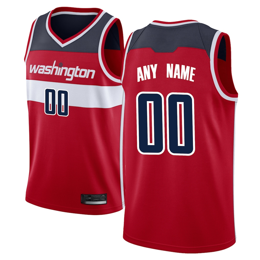 Fenge Custom W.Wizards Red Swingman Jerseys - Icon Edition