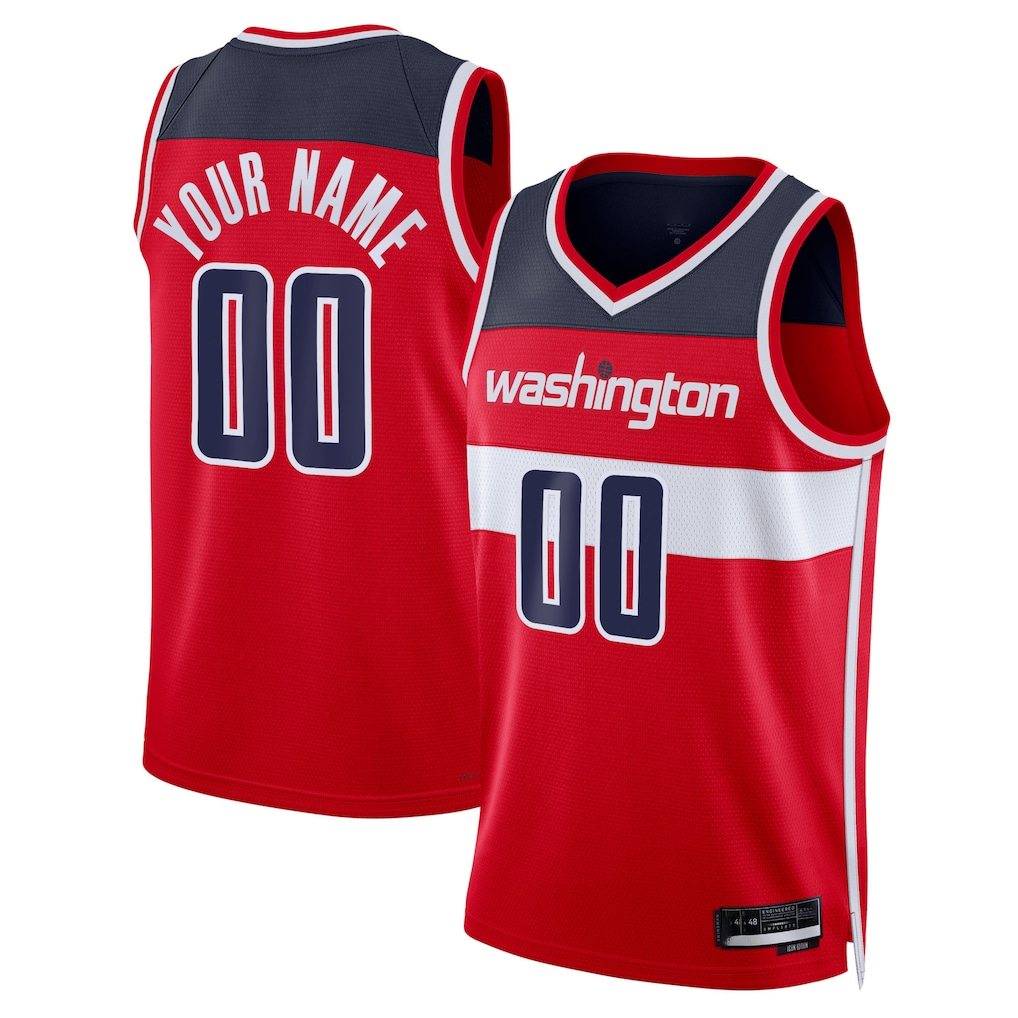 Fenge Custom W.Wizards Red Swingman Jerseys - Icon Edition