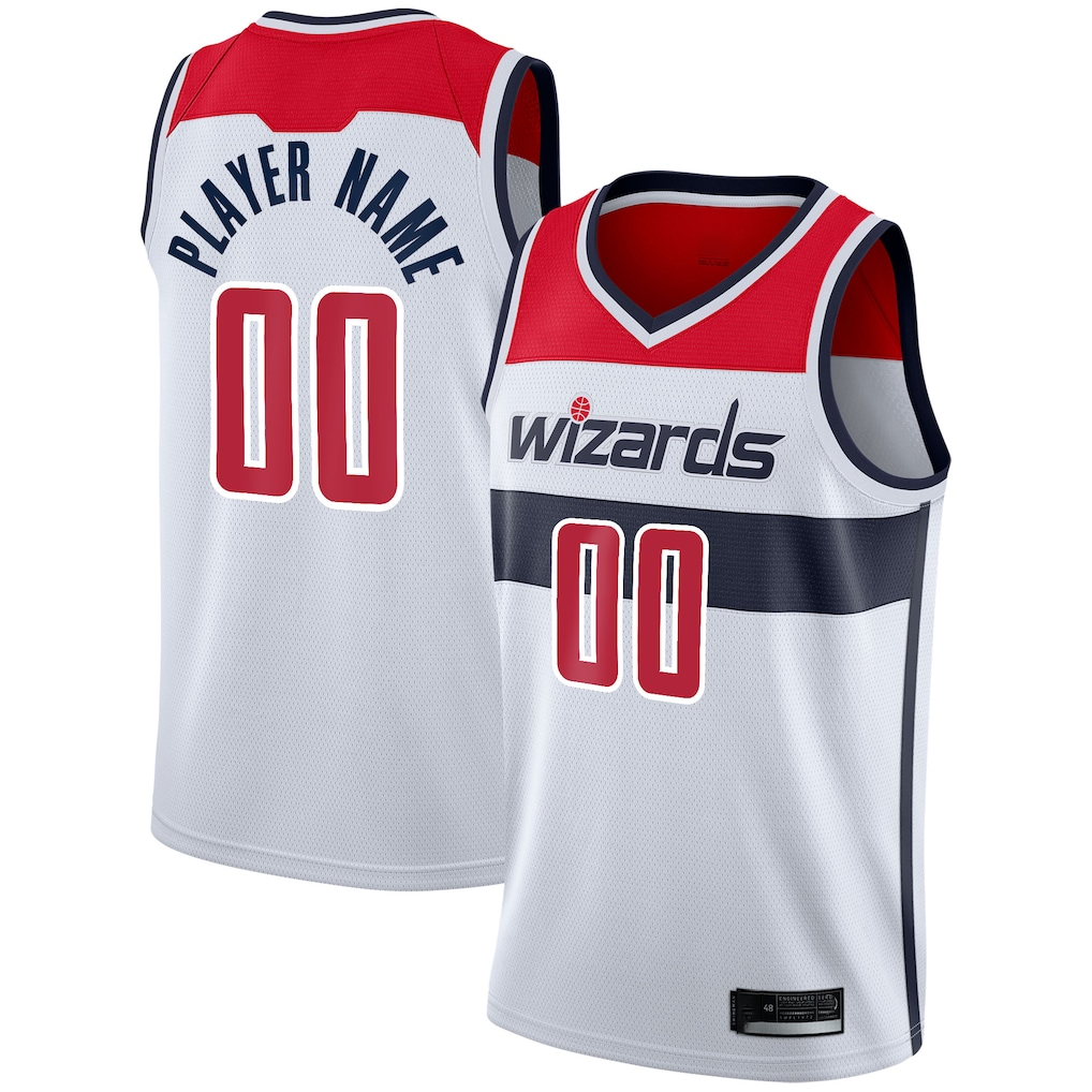 Fenge Custom W.Wizards White 2020-21 Swingman Jerseys - Association Edition