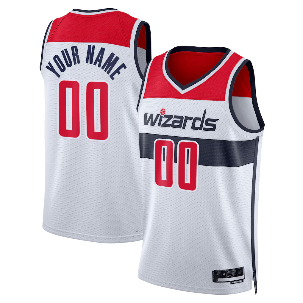 Fenge Custom W.Wizards White Swingman Jerseys - Association Edition