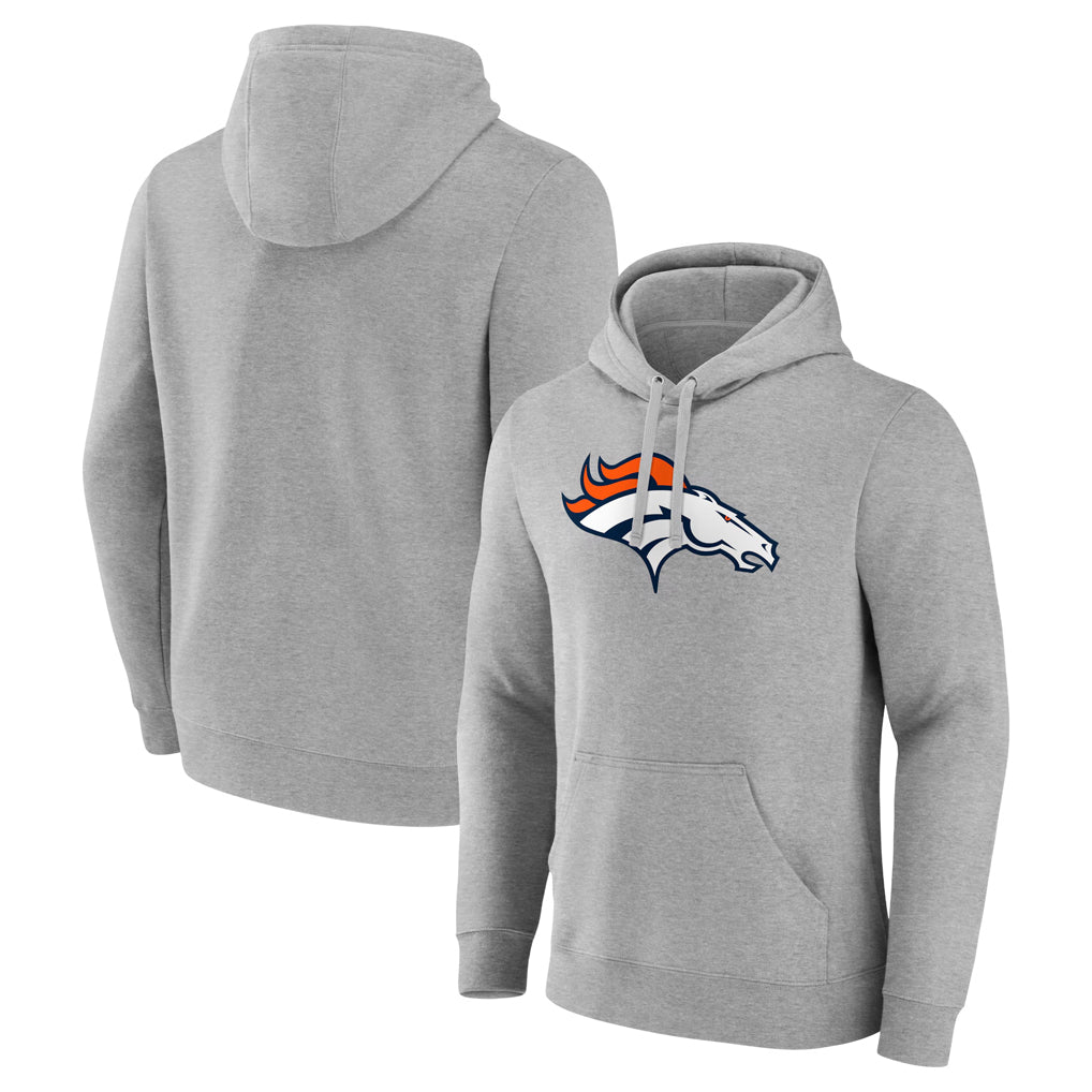 Fenge D.Broncos Gray Pullover Hoodie Limited Blank Player Stitched Jerseys