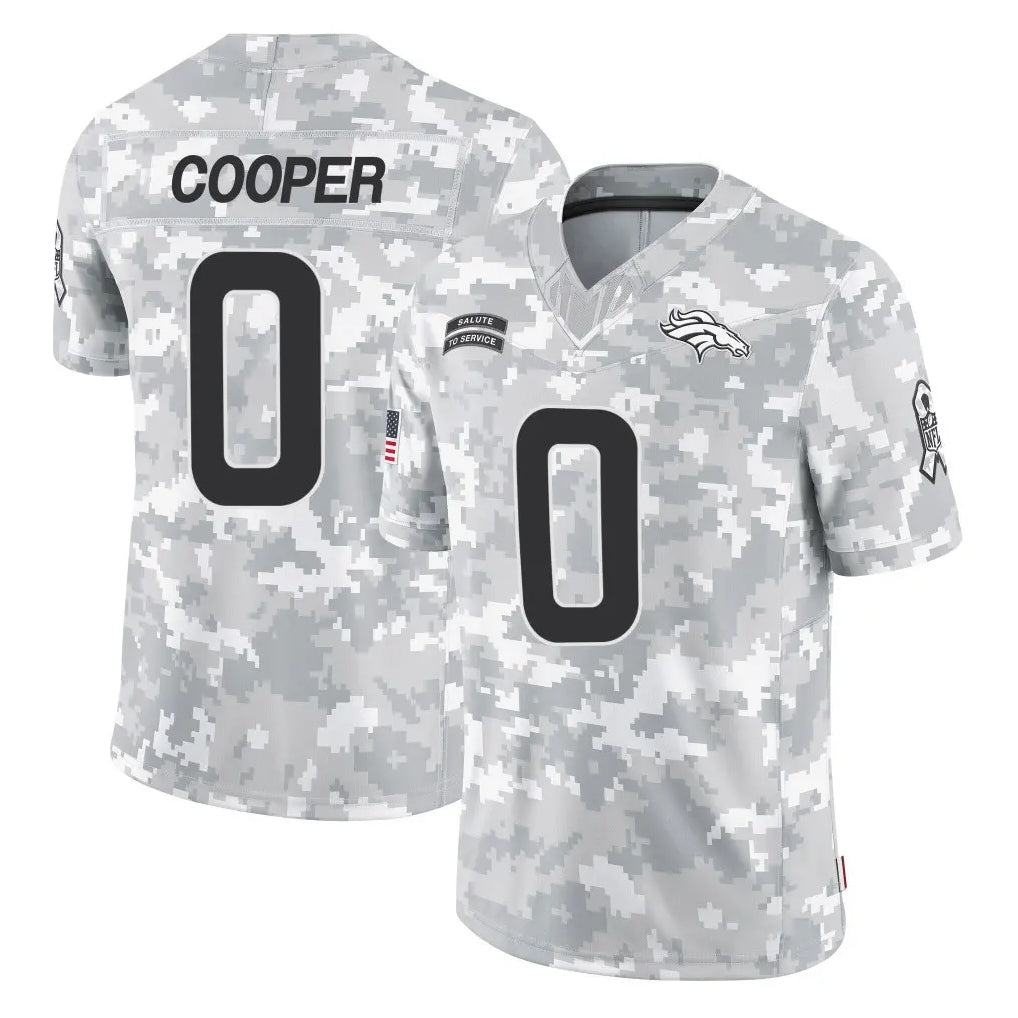 Fenge D.Broncos #0 Jonathon Cooper Player Arctic Camo Salute To Service Limited Stitched Jerseys