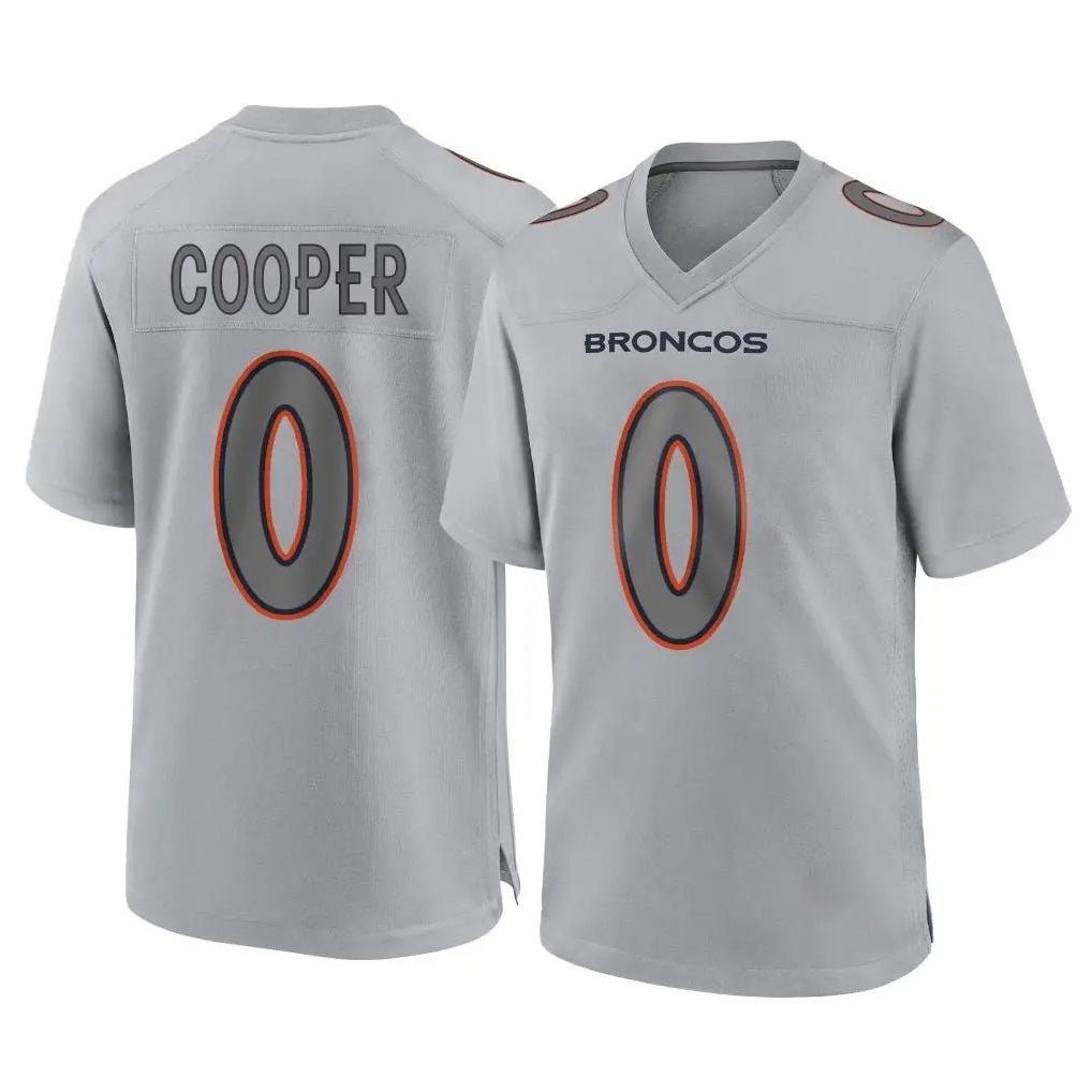 Fenge D.Broncos #0 Jonathon Cooper Player Gray Atmosphere Fashion Limited Game Stitched Jerseys