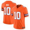 Fenge D.Broncos #10 Bo Nix Player Orange Vapor F.U.S.E. Limited Stitched Jerseys