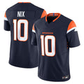 Fenge D.Broncos #10 Bo Nix Player Navy Vapor F.U.S.E. Limited Stitched Jerseys