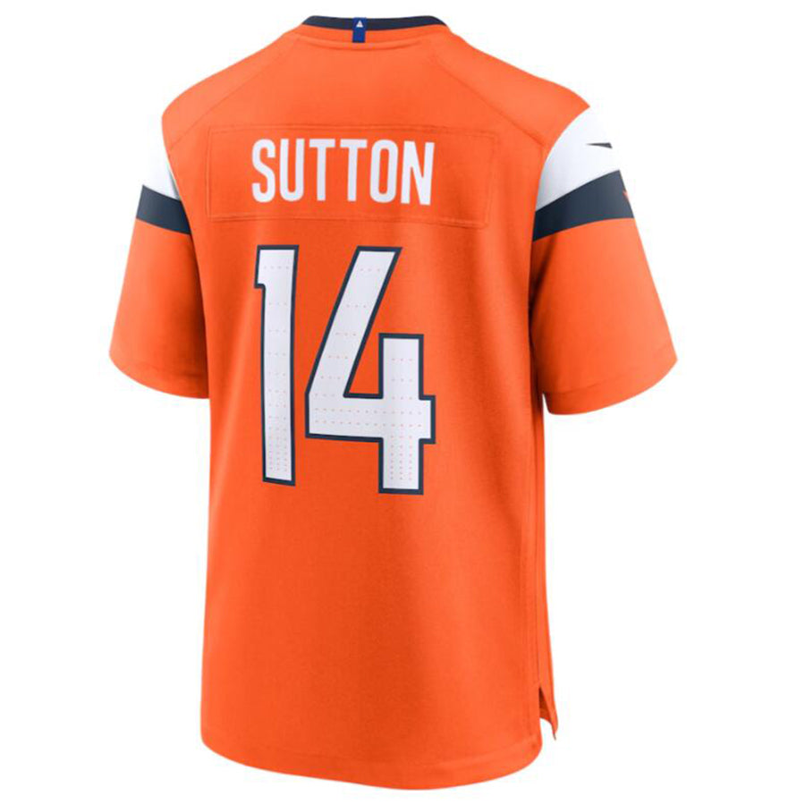 Fenge D.Broncos #14 Courtland Sutton Orange Game Jersey American Stitched Jersey