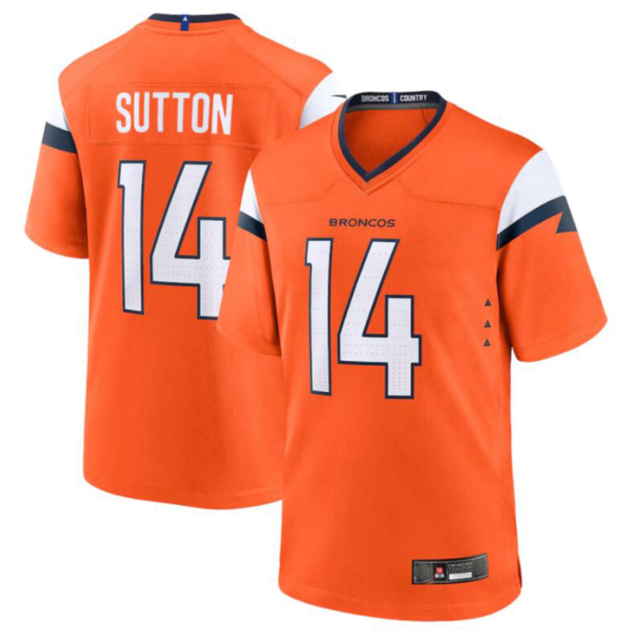 Fenge D.Broncos #14 Courtland Sutton Orange Game Jersey American Stitched  Jerseys