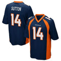 Fenge D.Broncos #14 Courtland Sutton Player Navy Game Stitched Jerseys