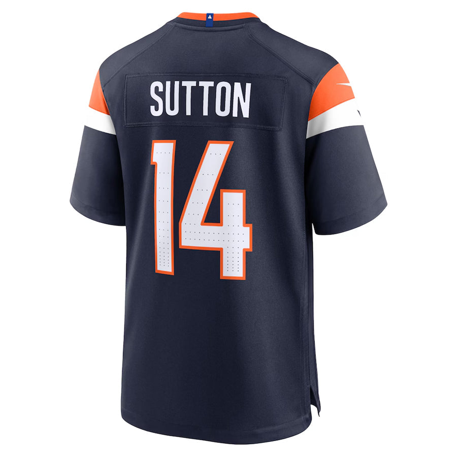 Fenge D.Broncos #14 Courtland Sutton Player Navy Home Game Stitched Jerseys