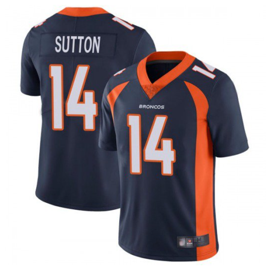 Fenge D.Broncos #14 Courtland Sutton Player Navy Limited Stitched Jerseys