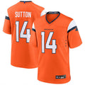 Fenge D.Broncos #14 Courtland Sutton Player Orange Home Replica Game Stitched Jerseys