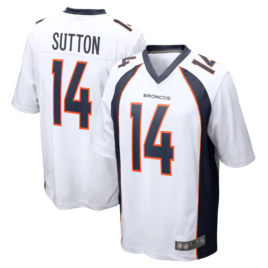Fenge D.Broncos #14 Courtland Sutton Player White Game Stitched Jerseys
