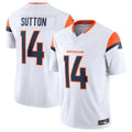 Fenge D.Broncos #14 Courtland Sutton White Vapor F.U.S.E. Limited Jersey American Stitched Jerseys
