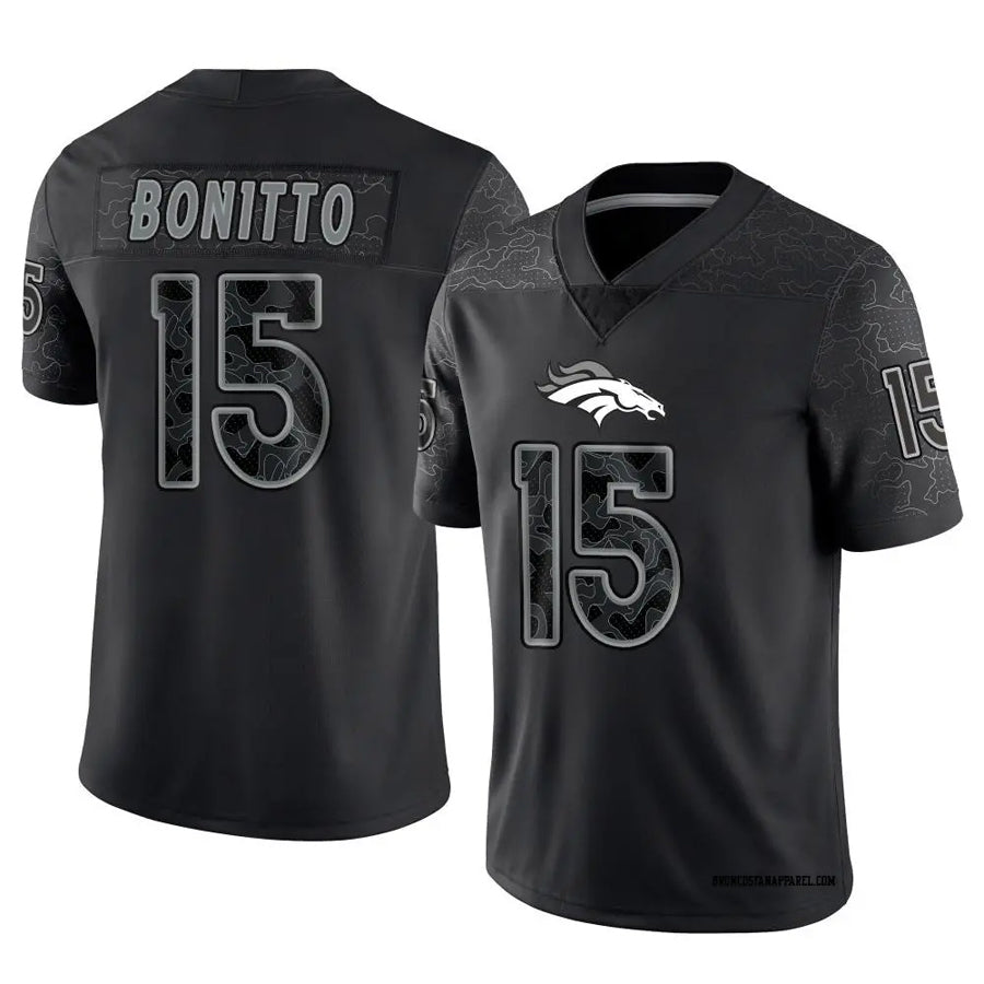 Fenge D.Broncos #15 Nik Bonitto Player Black RFLCTV Limited Stitched Jerseys