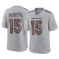 Fenge D.Broncos #15 Nik Bonitto Player Gray Atmosphere Fashion Limited Game Stitched Jerseys