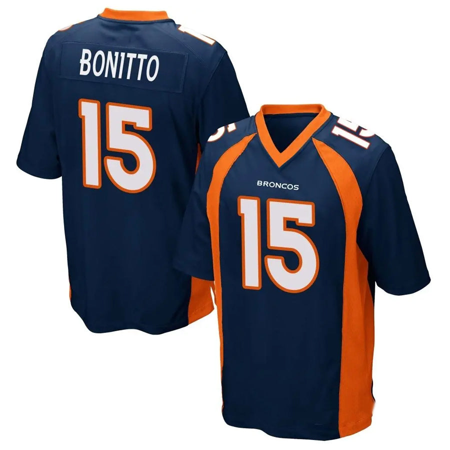 Fenge D.Broncos #15 Nik Bonitto Player Navy Game Stitched Jerseys