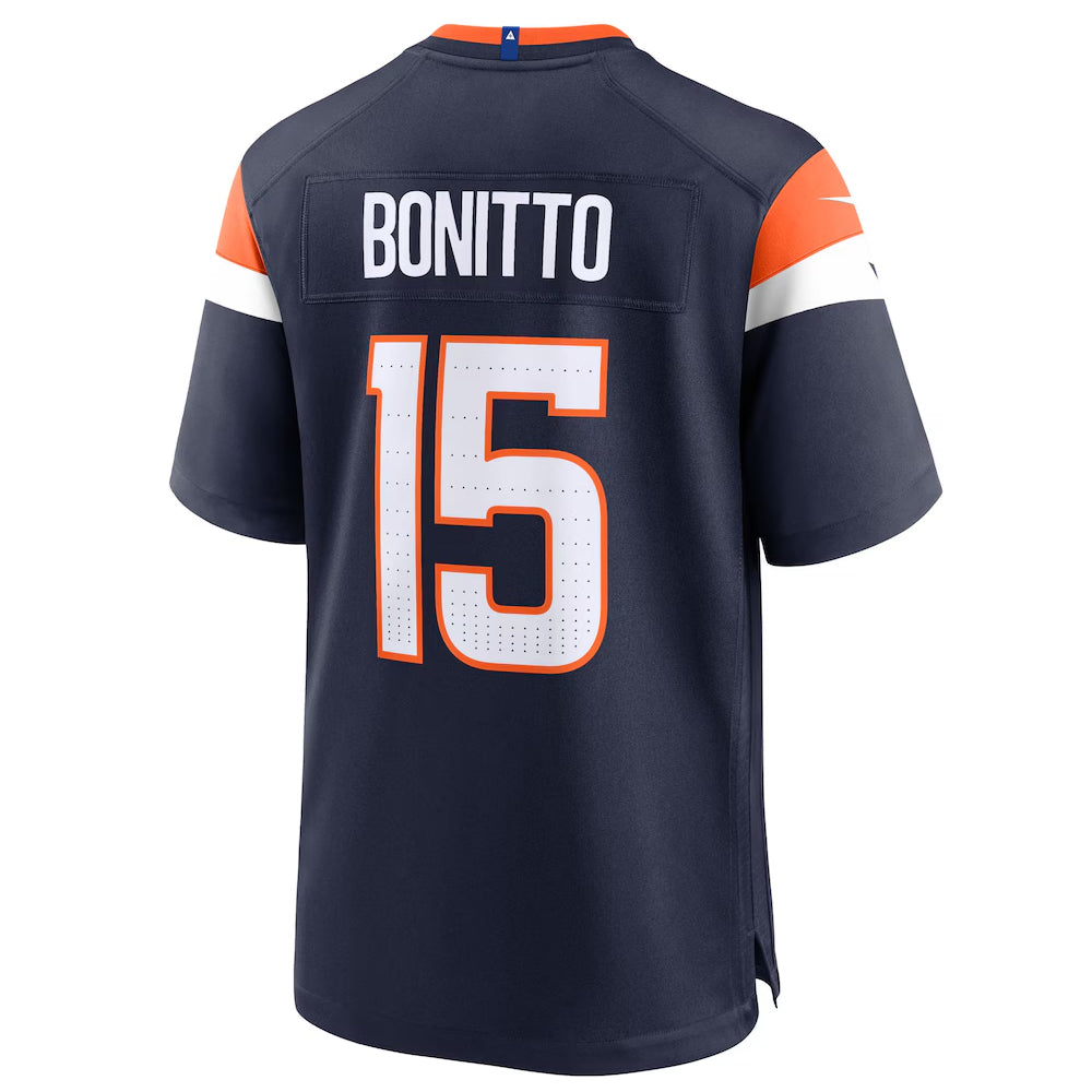 Fenge D.Broncos #15 Nik Bonitto Player Navy Home Game Stitched Jerseys