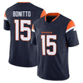 Fenge D.Broncos #15 Nik Bonitto Player Navy Vapor F.U.S.E. Limited Stitched Jerseys