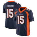 Fenge D.Broncos #15 Nik Bonitto Player Navy Vapor Limited Stitched Jerseys