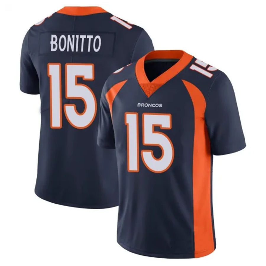 Fenge D.Broncos #15 Nik Bonitto Player Navy Vapor Limited Stitched Jerseys