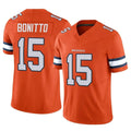 Fenge D.Broncos #15 Nik Bonitto Player Orange Vapor F.U.S.E. Limited Stitched Jerseys