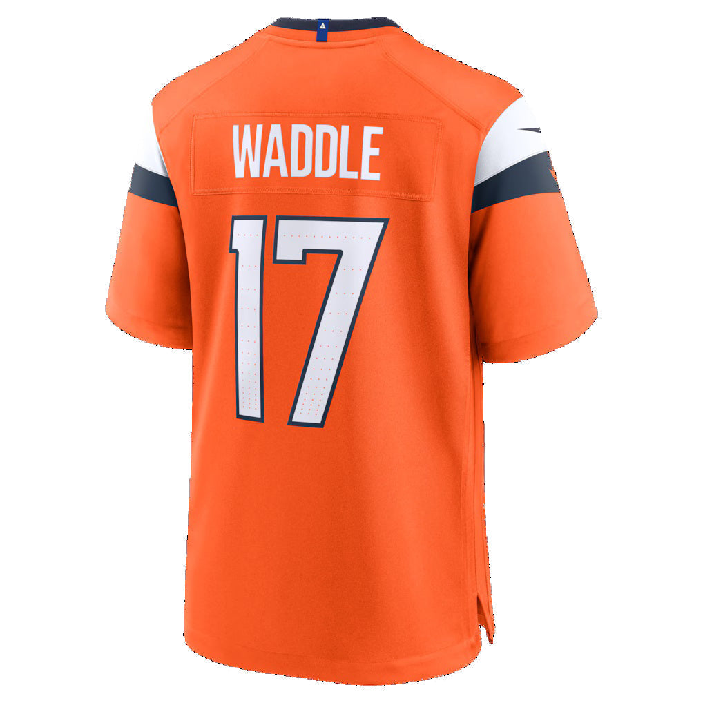 Fenge D.Broncos #17 Jaylen Waddle Orange Game Stitched Jerseys