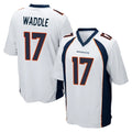 Fenge D.Broncos #17 Jaylen Waddle Player White Game Stitched Jerseys