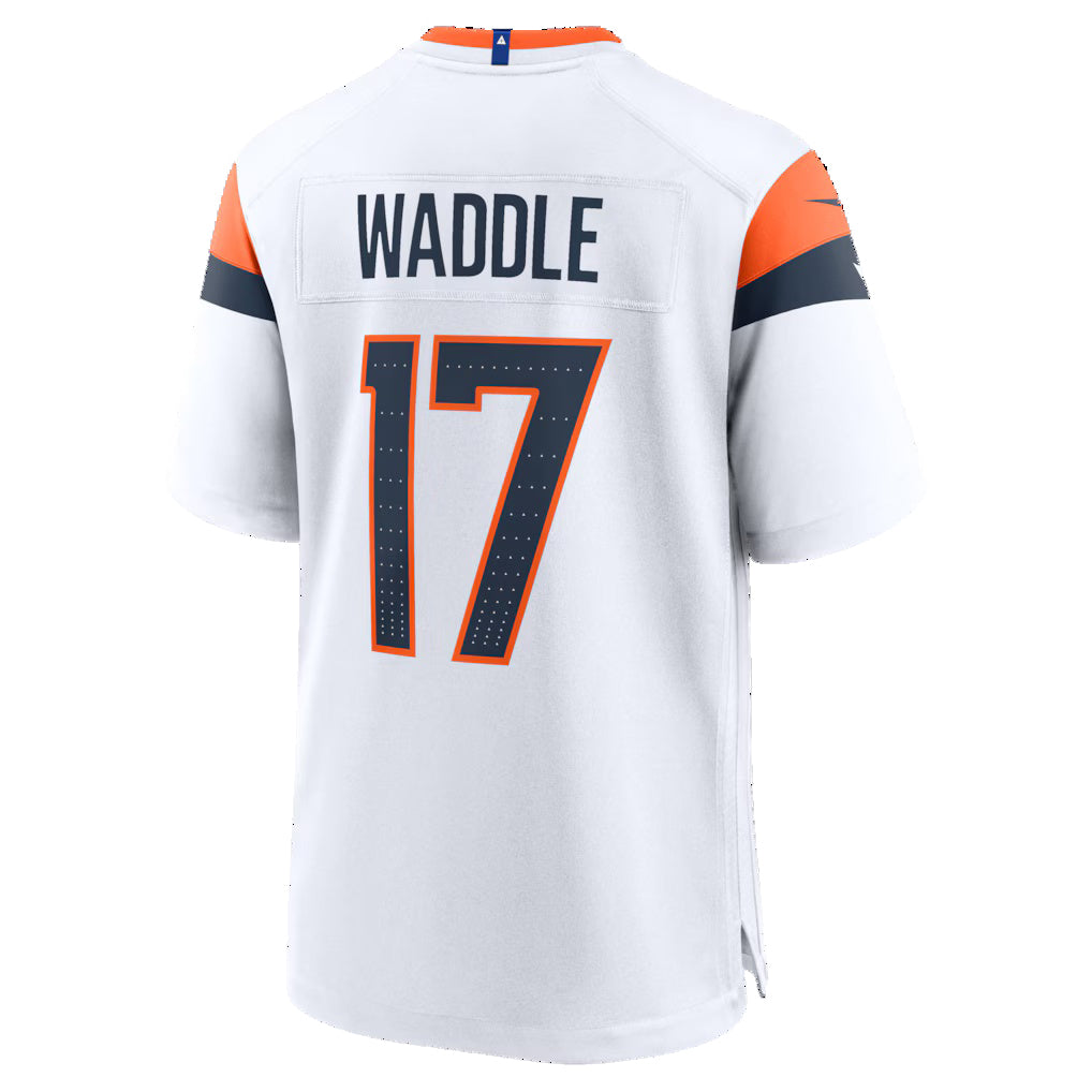Fenge D.Broncos #17 Jaylen Waddle White Game Stitched Jerseys