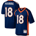 Fenge D.Broncos #18 Peyton Manning Player Mitchell & Ness Navy Legacy Replica Stitched  Jerseys