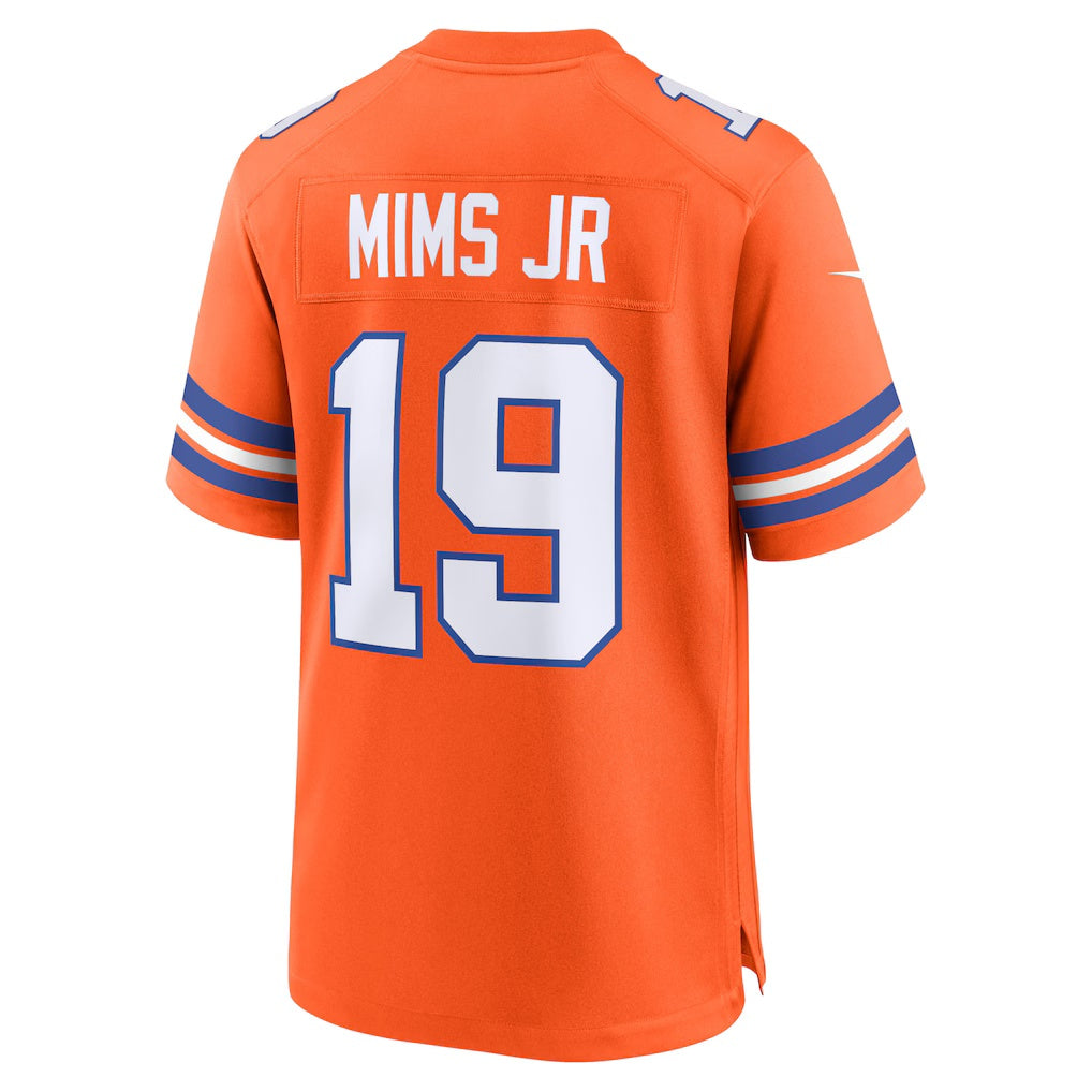 Fenge D.Broncos #19 Marvin Mims Jr Orange Mile High Collection 1977 Throwback Player Game Stitched Jerseys
