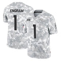 Fenge D.Broncos #1 Evan Engram Player Arctic Camo Salute To Service Limited Stitched Jerseys