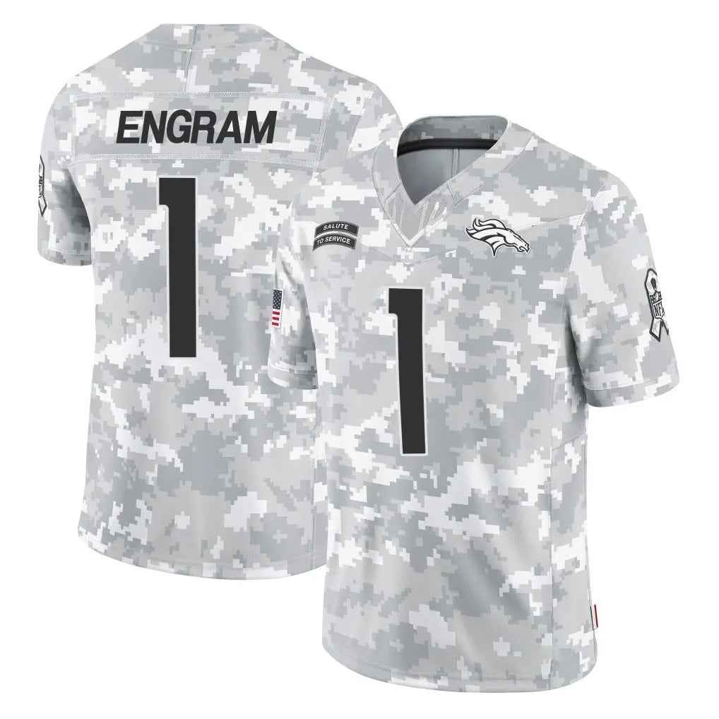 Fenge D.Broncos #1 Evan Engram Player Arctic Camo Salute To Service Limited Stitched Jerseys