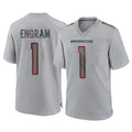 Fenge D.Broncos #1 Evan Engram Player Gray Atmosphere Fashion Limited Game Stitched Jerseys