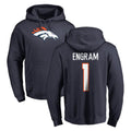 Fenge D.Broncos #1 Evan Engram Player Navy Pullover Hoodie Limited Stitched Jerseys