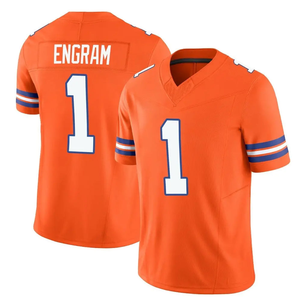Fenge D.Broncos #1 Evan Engram Player Orange Limited Alternate Vapor F.U.S.E. Throwback Game Stitched Jerseys