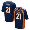 Fenge D.Broncos #21 Riley Moss Player Navy Game Stitched Jerseys