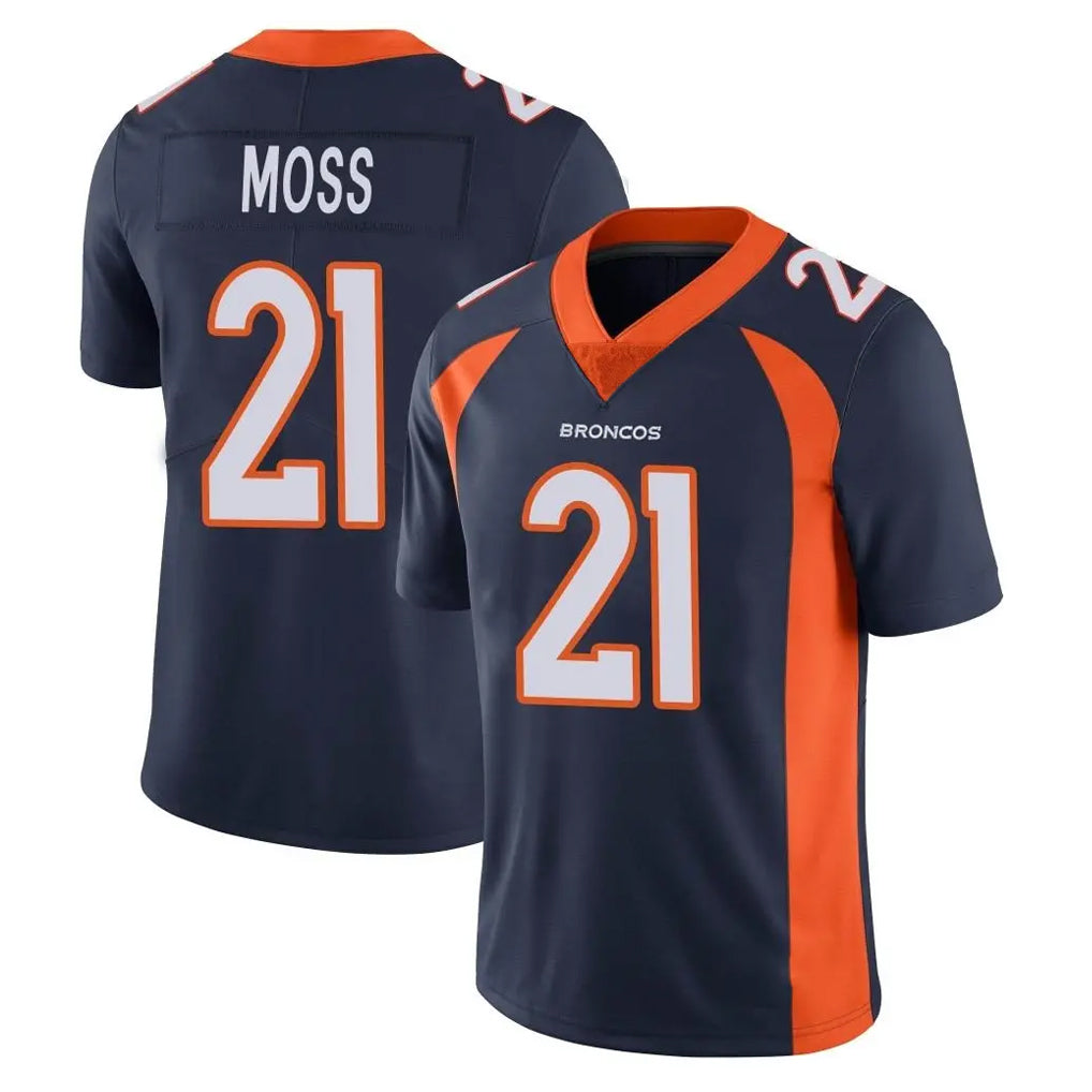 Fenge D.Broncos #21 Riley Moss Player Navy Vapor Untouchable Limited Game Stitched Jerseys