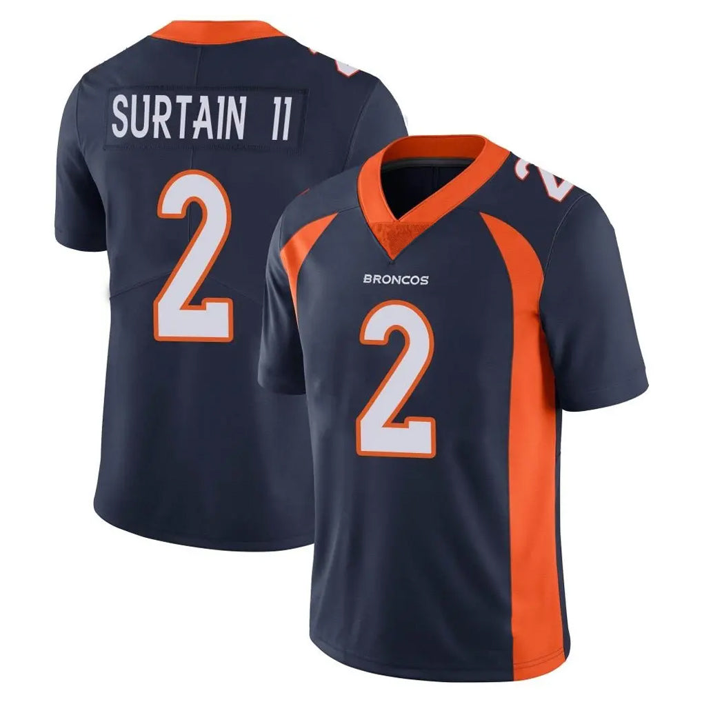 Fenge D.Broncos #2 Pat Surtain II Player Navy Vapor Untouchable Limited Game Stitched Jerseys