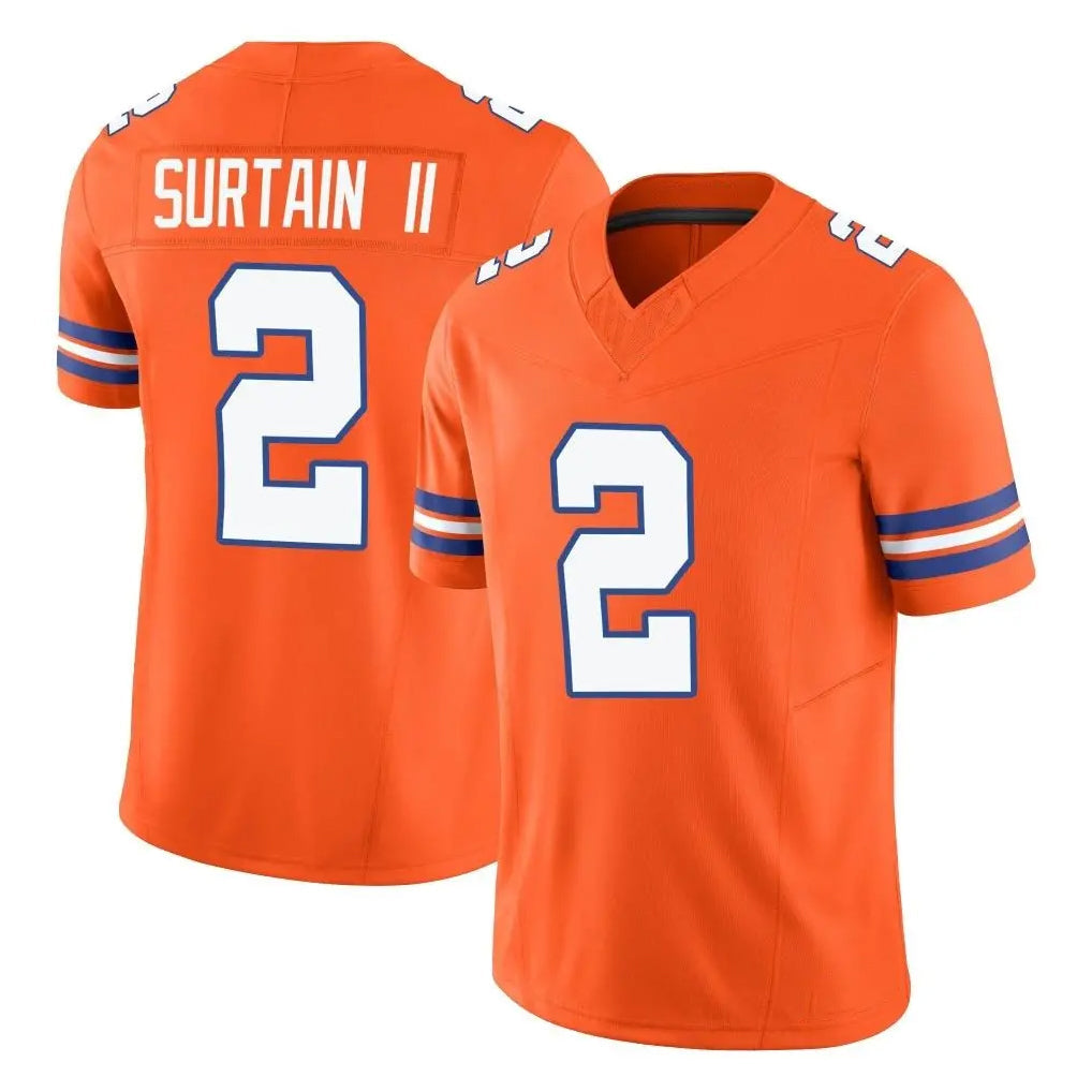 Fenge D.Broncos #2 Pat Surtain II Player Orange Limited Alternate Vapor F.U.S.E. Throwback Game Stitched Jerseys