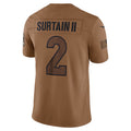 Fenge D.Broncos #2 Patrick Surtain II Player Brown Salute To Service Limited Stitched Jerseys