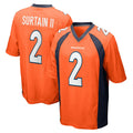 Fenge D.Broncos #2 Patrick Surtain II Player Orange Home Game Football Stitched Jerseys
