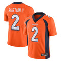 Fenge D.Broncos #2 Patrick Surtain II Player Orange Vapor Untouchable Limited Stitched Jerseys