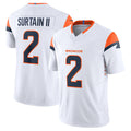 Fenge D.Broncos #2 Patrick Surtain II Player White Vapor F.U.S.E. Limited Stitched Jerseys
