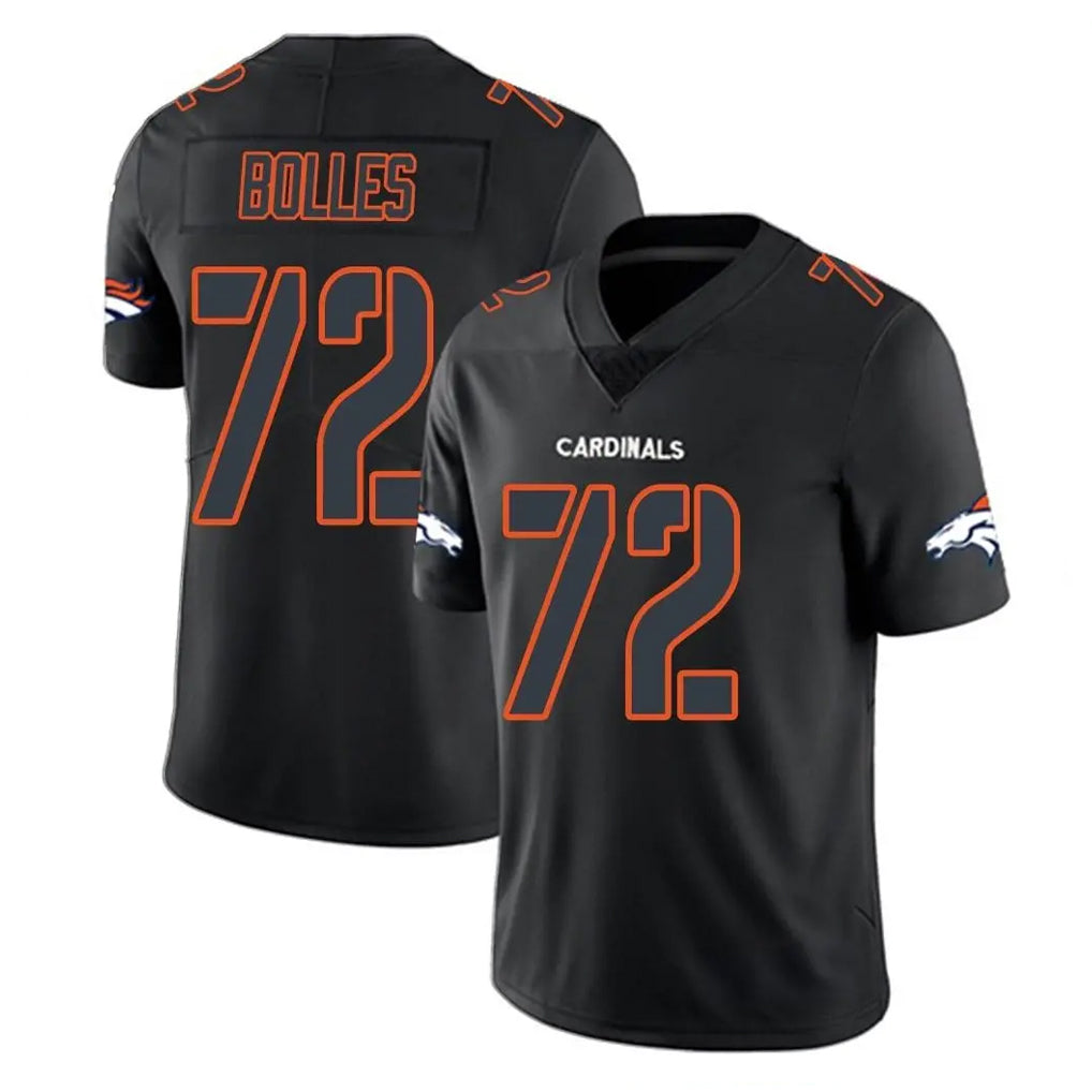 Fenge D.Broncos #72 Garett Bolles Player Black Impact Limited Game Stitched Jerseys