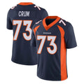 Fenge D.Broncos #73 Frank Crum Player Navy Vapor Untouchable Limited Game Stitched Jerseys